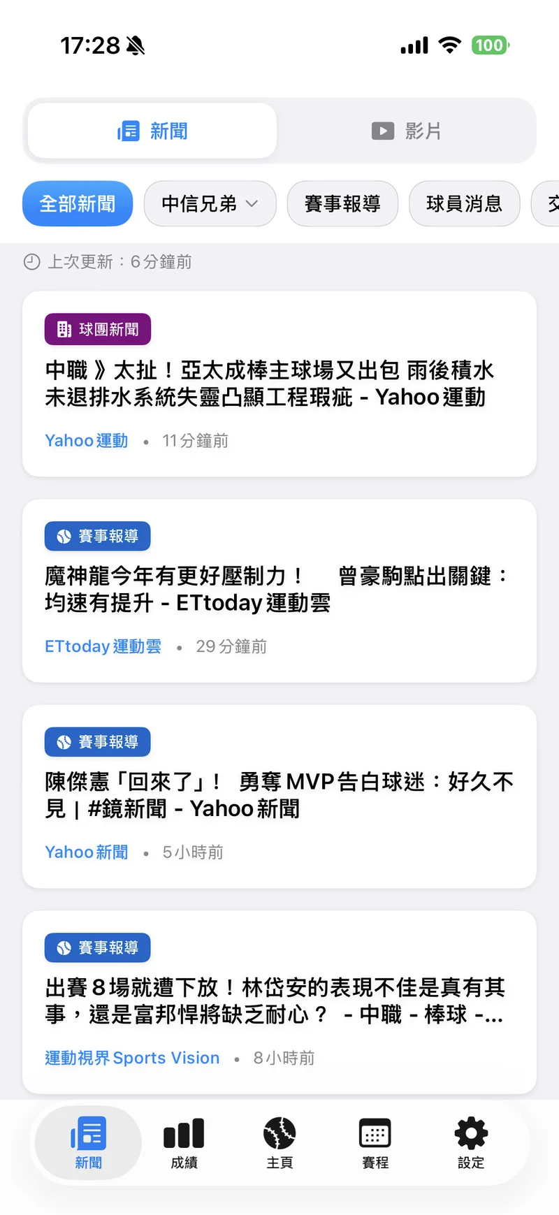 棒球新聞清單